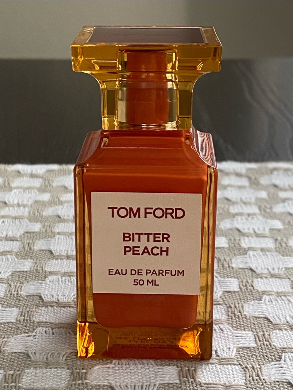 Tom Ford Bitter Peach - Orange and Gold Glass Bottle